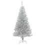 Voir la diapositive 2 : VIDAXL Sapin de Noël artificiel avec support argente 120 cm PET