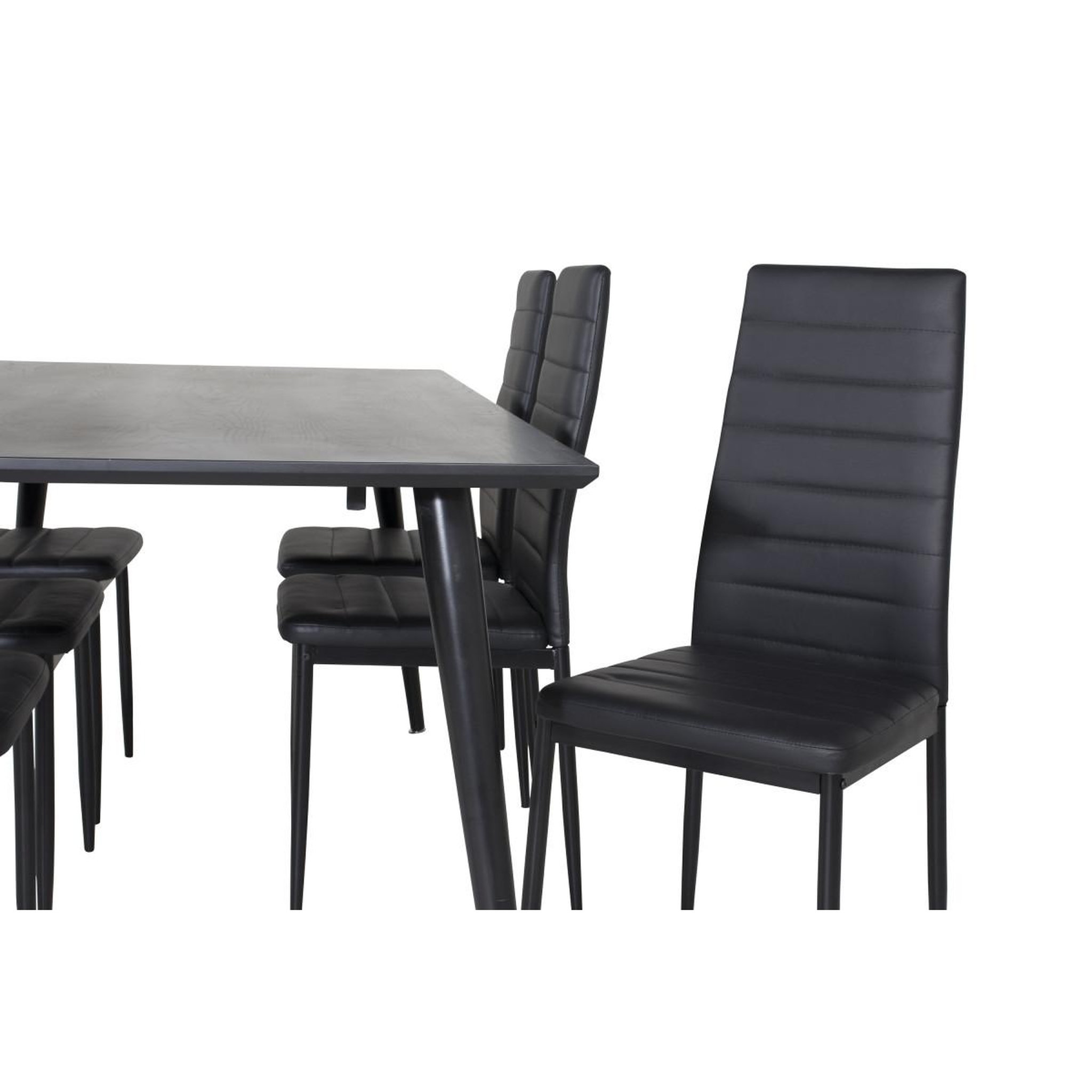 Voir la diapositive 4 : Paris Prix Ensemble table à manger & 6 chaises  dipp & slim  180cm noir