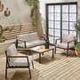 Voir la diapositive 2 : SWEEEK Salon de jardin Casoria, aluminium et polywood 4 places, 1 canapé, 2 fauteuils, 1 table basse
