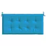 VIDAXL Coussin de banc de jardin bleu 120x50x3 cm tissu oxford
