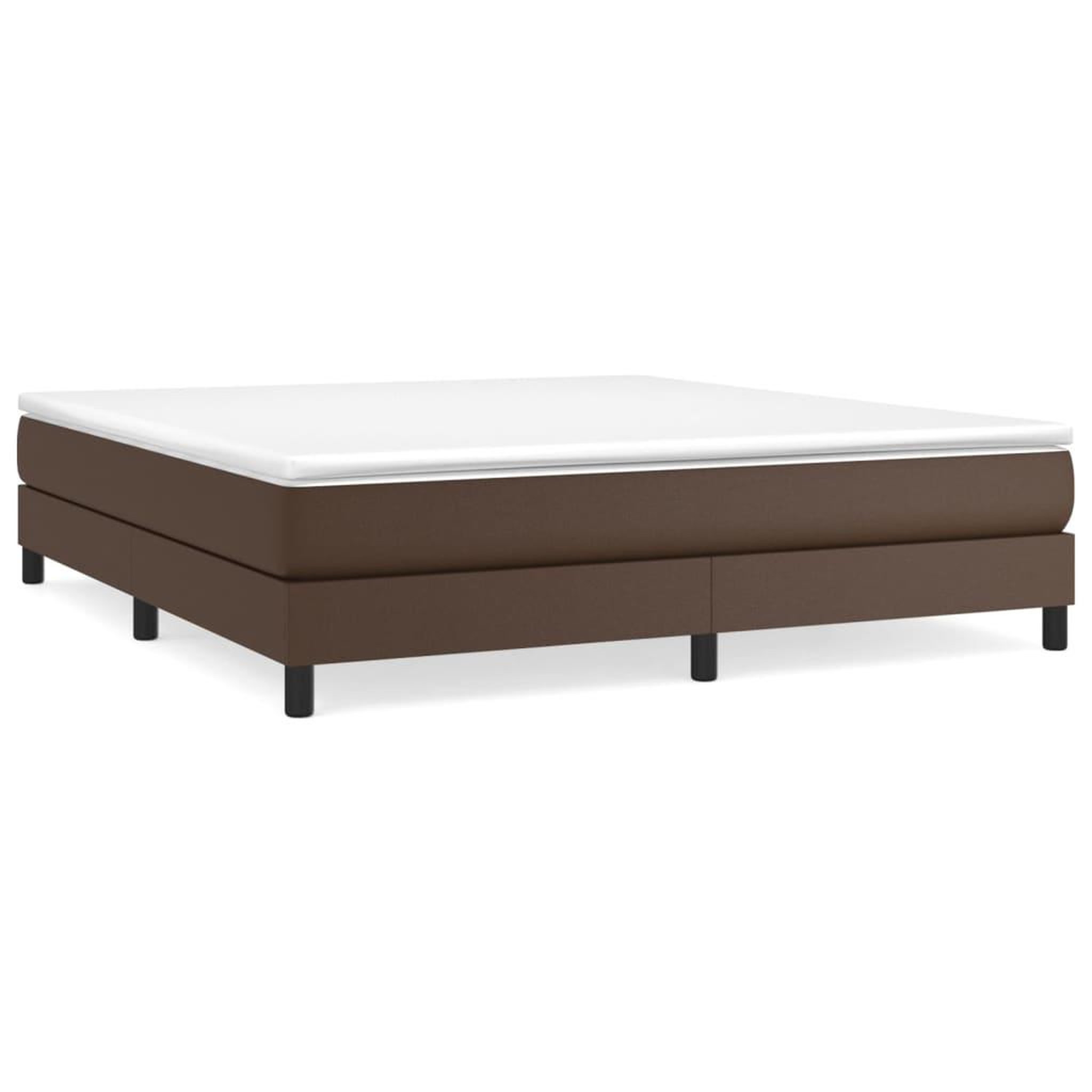 Voir la diapositive 2 : VIDAXL Cadre de lit sans matelas marron 180x200 cm similicuir