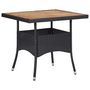 Voir la diapositive 2 : VIDAXL Ensemble a manger de jardin 5 pcs Noir Resine tressee et acacia