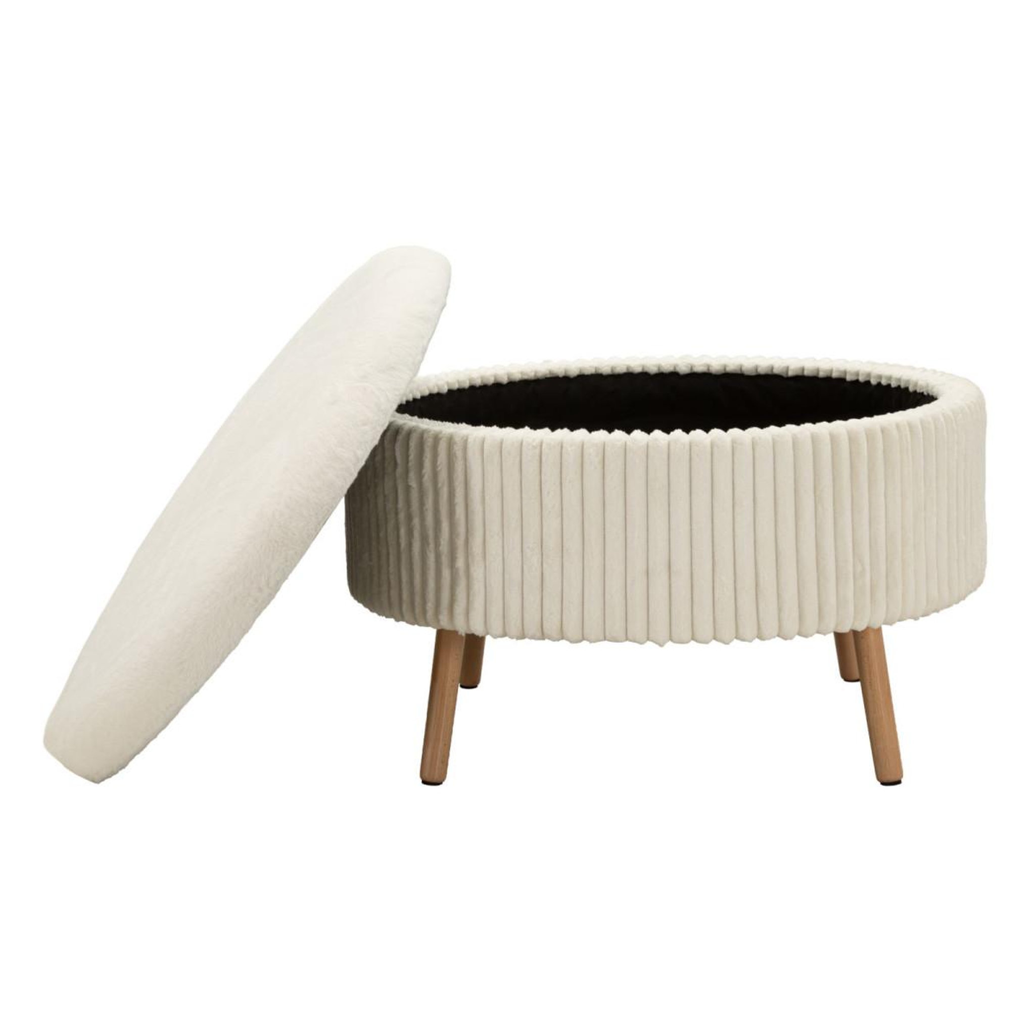 Voir la diapositive 5 : Paris Prix Pouf coffre xl  goteborg big  83cm blanc