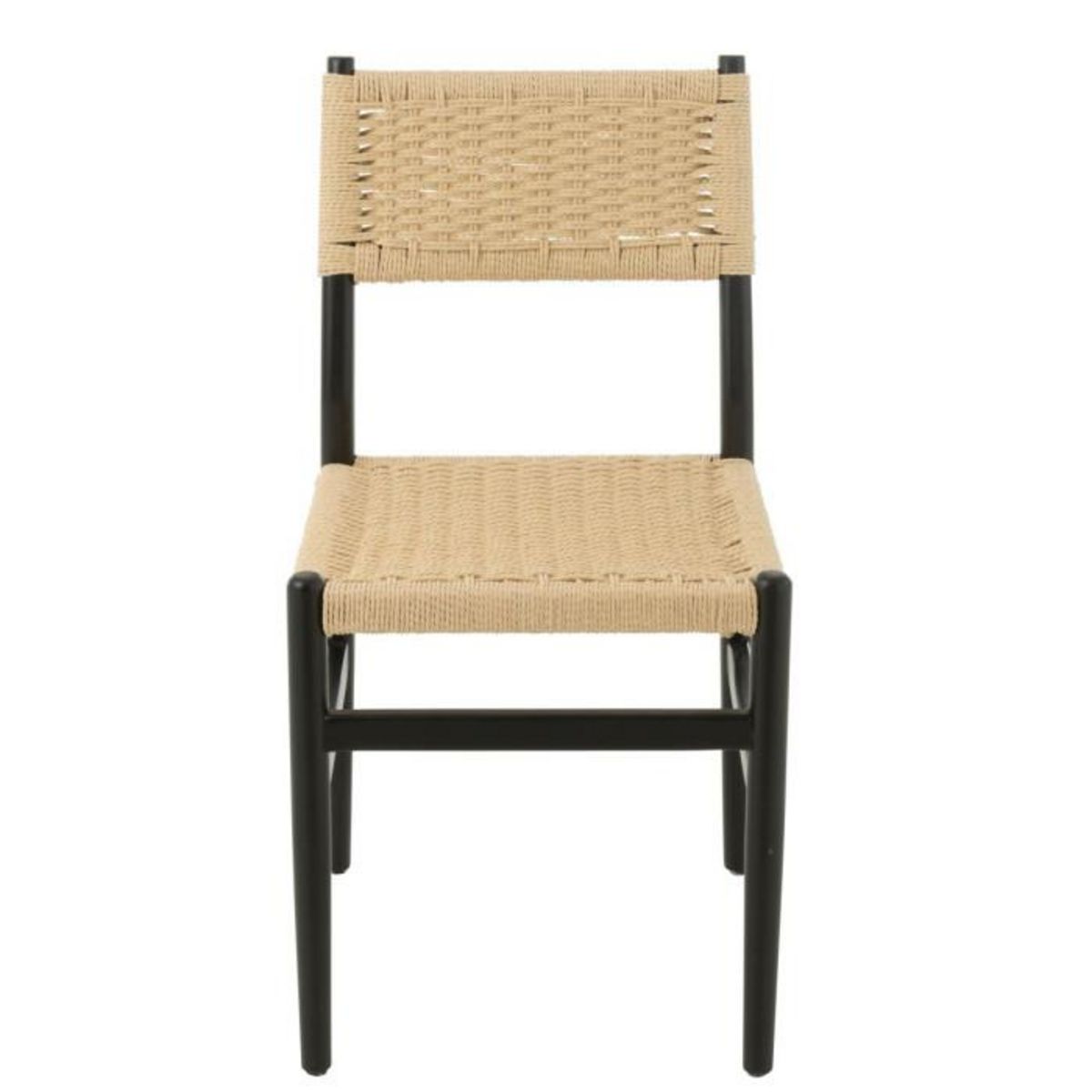Paris Prix Chaise Corde en Bois  Lap  87cm Noir