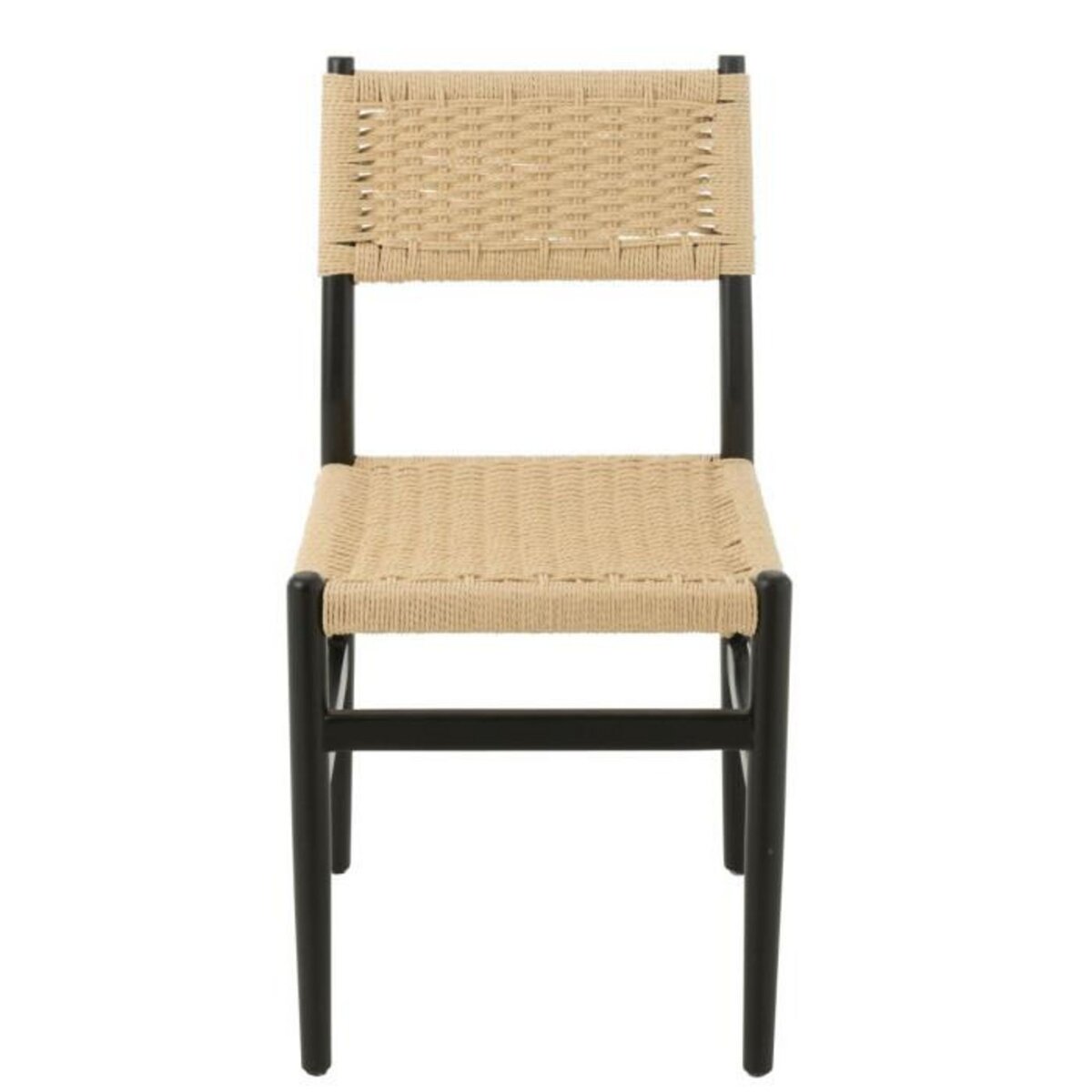 Paris Prix Chaise Corde en Bois  Lap  87cm Noir