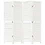 Voir la diapositive 4 : VIDAXL Cloison de separation 4 panneaux blanc bois de paulownia massif