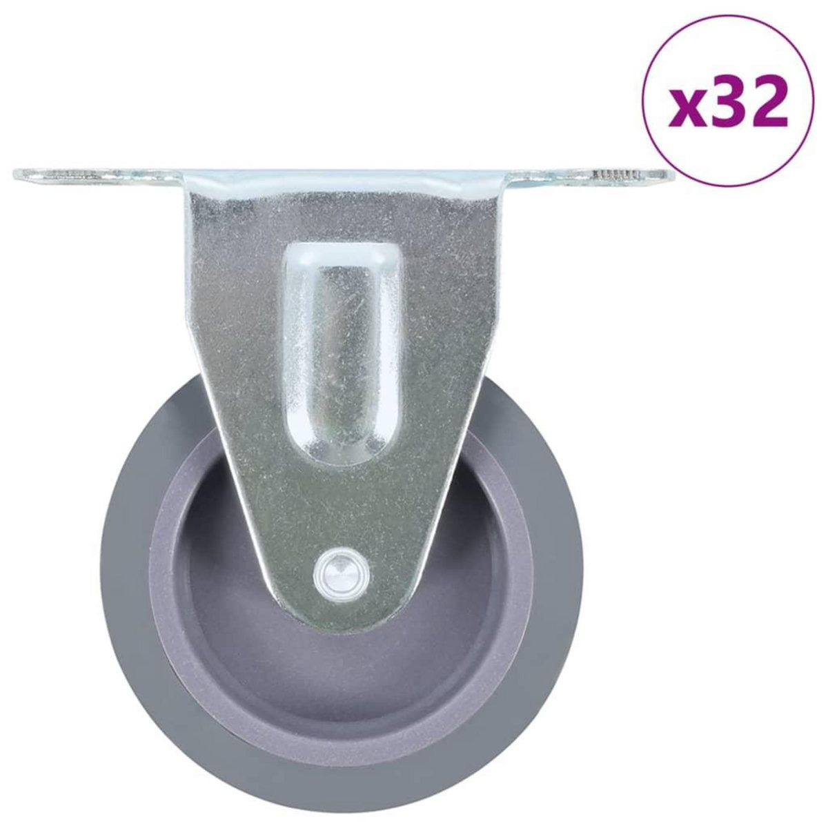 VIDAXL 32 pcs Roulettes fixes 75 mm