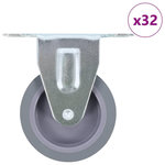 VIDAXL 32 pcs Roulettes fixes 75 mm