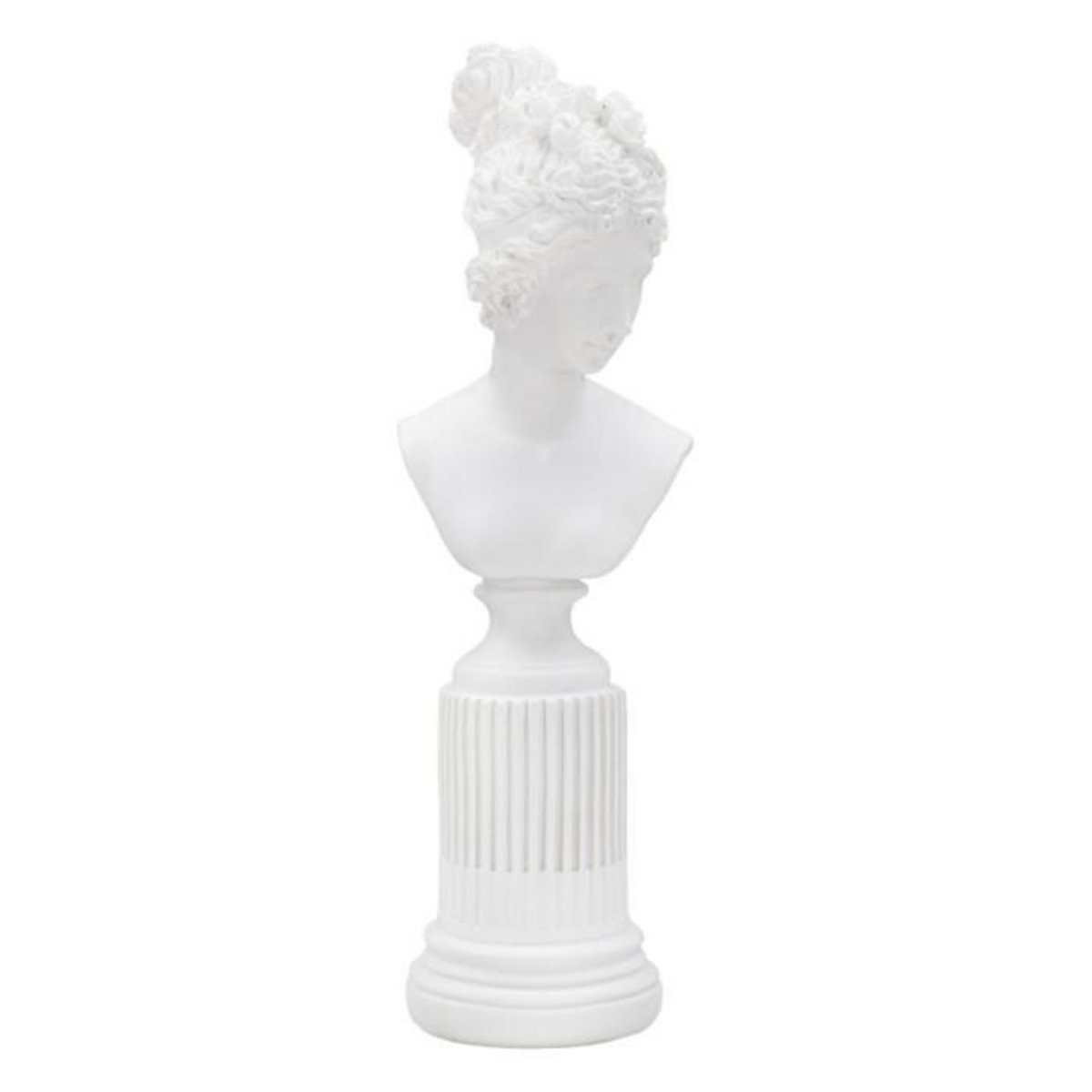 Paris Prix Statuette Buste Femme Déco  Terrence  35cm Blanc