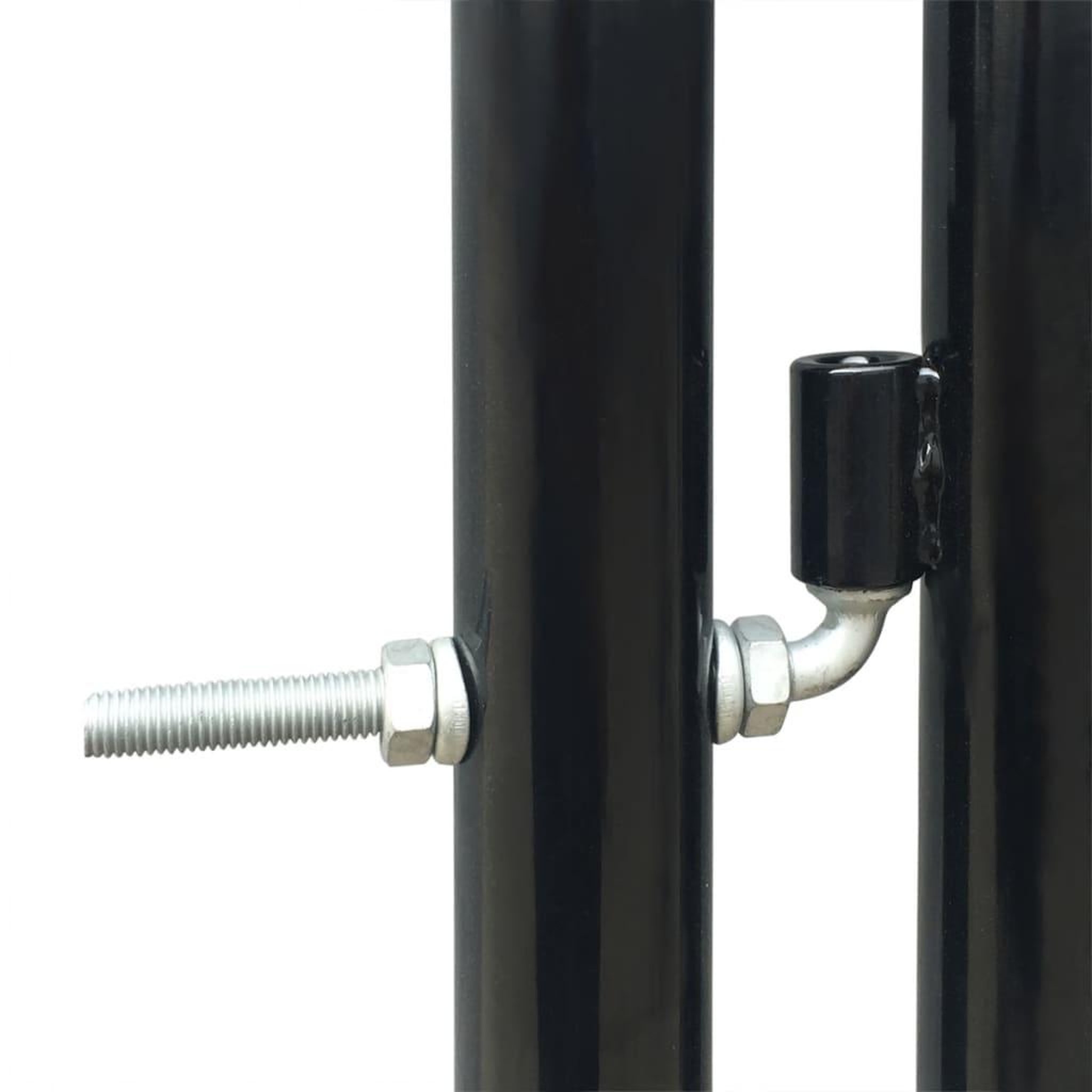 Voir la diapositive 3 : VIDAXL Portail simple de cloture Noir 100x225 cm