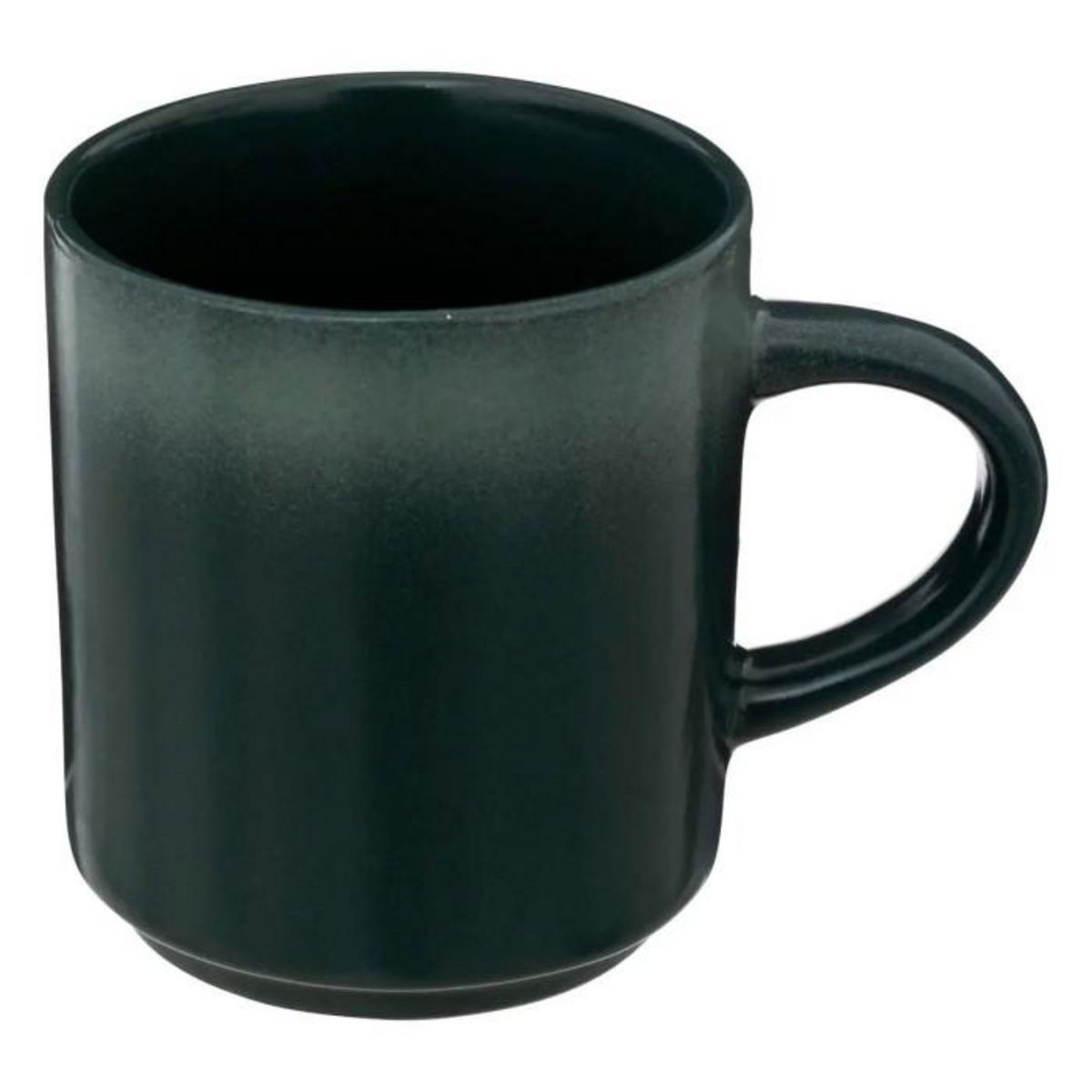 SECRET DE GOURMET Lot de 4 Mugs sur Rack  Chope  28cl Noir & Vert