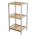 DIVERS Etagère 3 niveaux en bois - Marron et banc