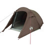 Voir la diapositive 4 : VIDAXL Tente de camping tunnel 2 personnes marron impermeable