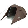 Voir la diapositive 4 : VIDAXL Tente de camping tunnel 2 personnes marron impermeable