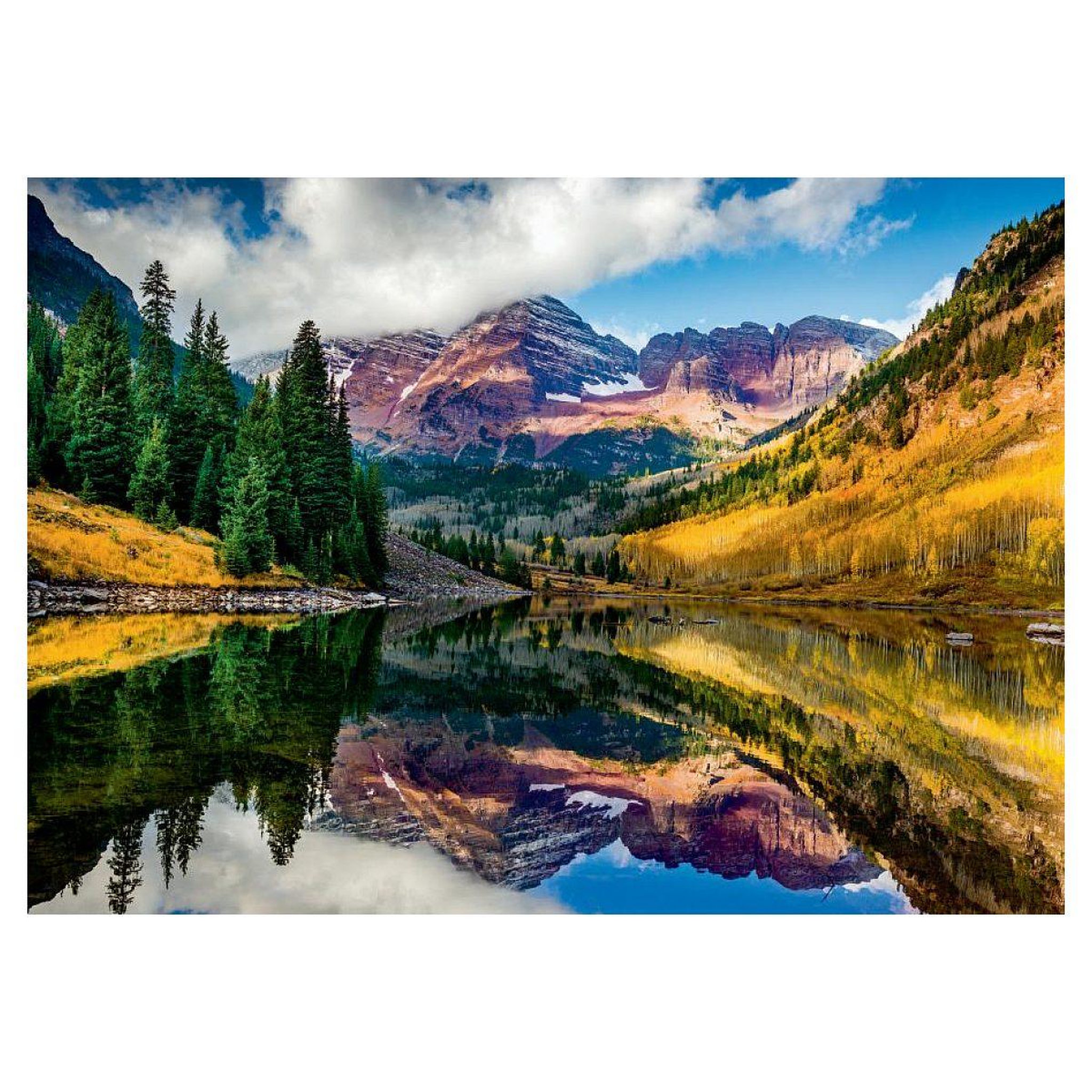 Voir la diapositive 2 : RAVENSBURGER Puzzle 1000 p - aspen, colorado (puzzle highlights)