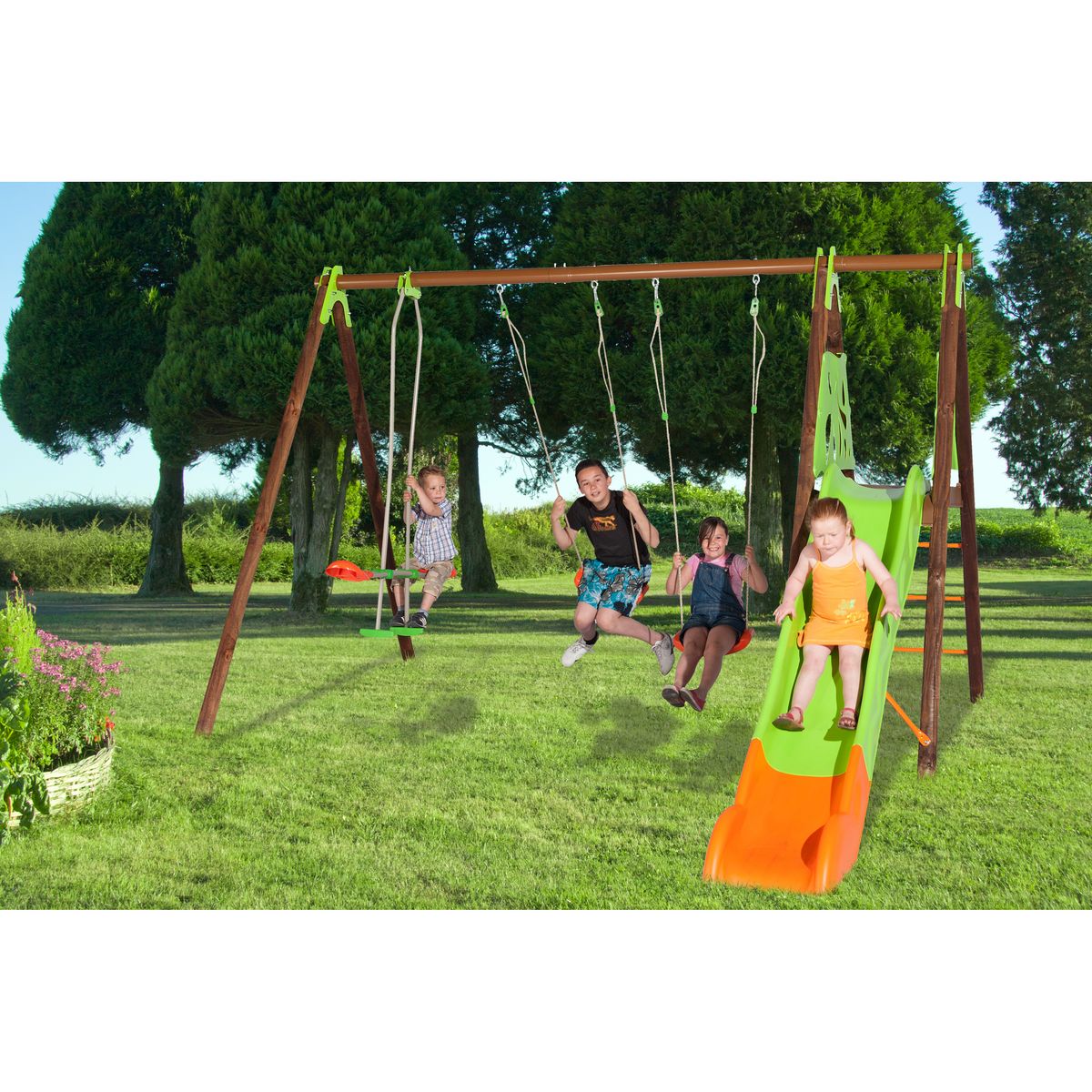 trigano Portique balançoire Bois/Métal Maralinga