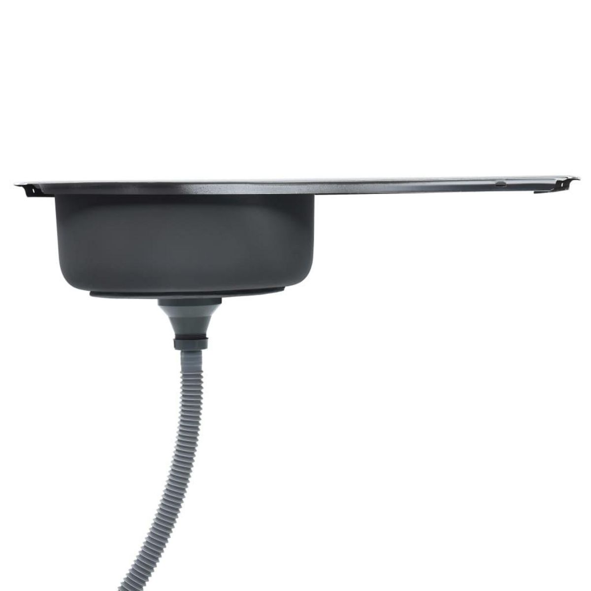 VIDAXL Evier de cuisine avec crepine et piege Acier inoxydable