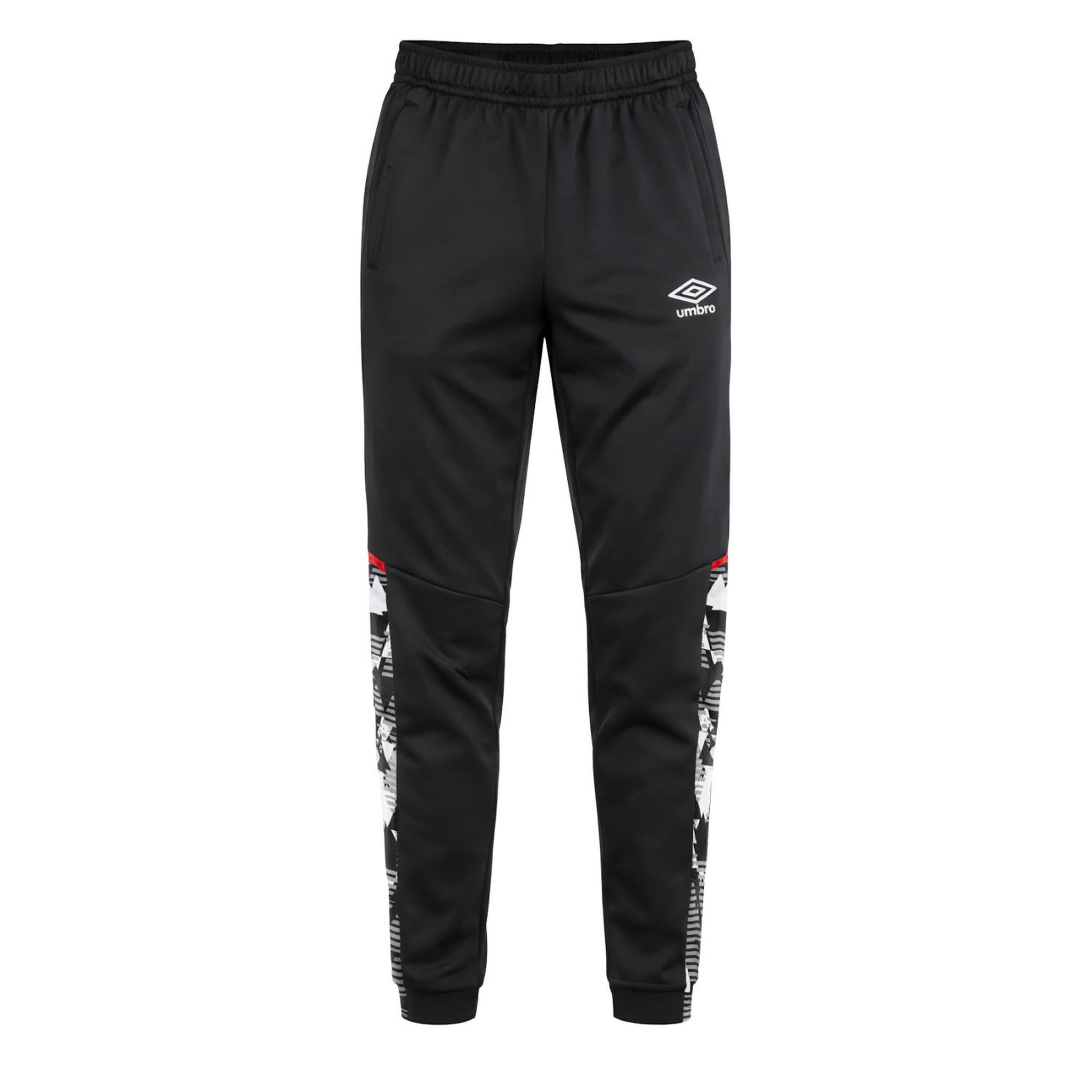 UMBRO Pantalon de jogging homme bi-matière avec poches et logo 123830. Coloris disponibles : Noir