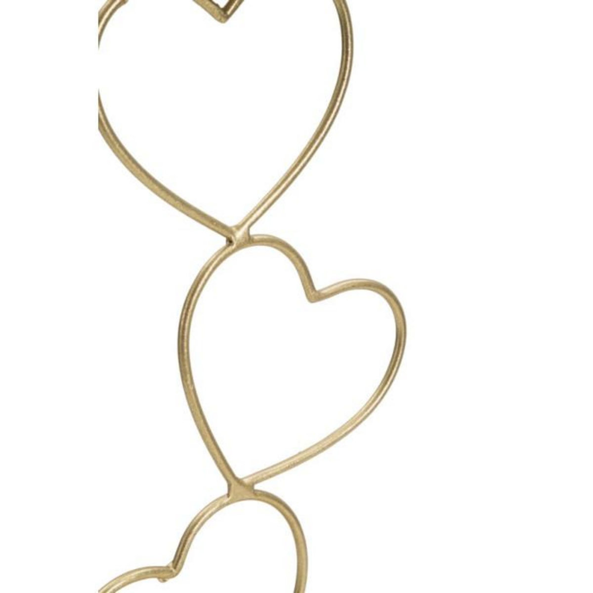 Paris Prix Bougeoir Design en Métal  Cœurs  32cm Or