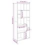 Voir la diapositive 6 : VIDAXL Bibliotheque Chene fume 67x24x161 cm Bois d'ingenierie