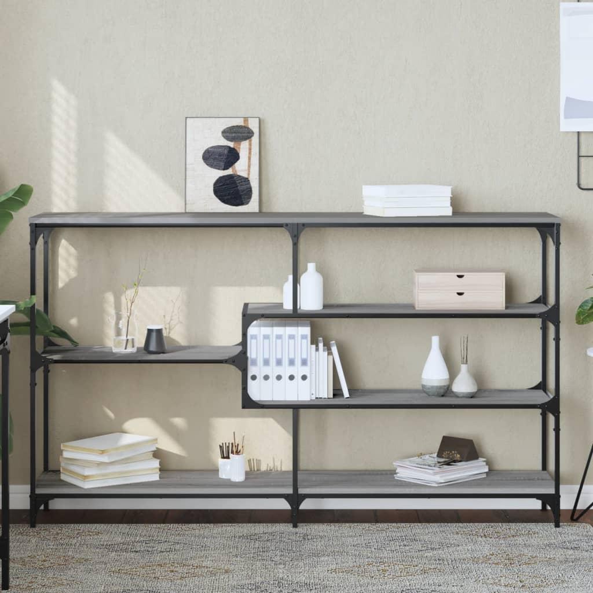 VIDAXL Table console sonoma gris 160x32x95 cm bois d'ingenierie