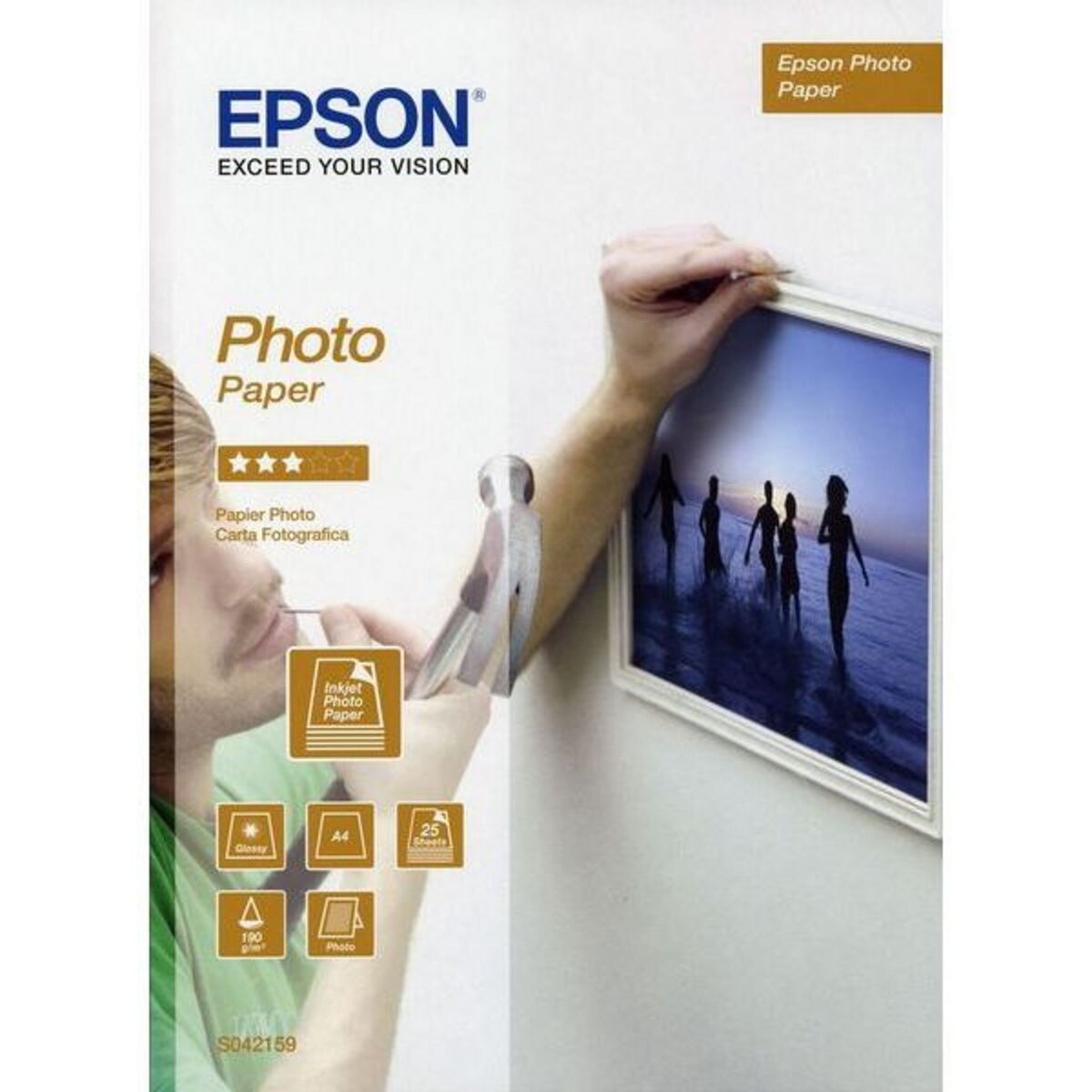 EPSON Papier Photo A4 - 190g/m2 - 25 feuilles - ***