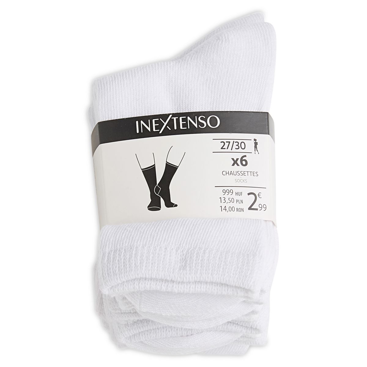 INEXTENSO Lot de 6 paires de chaussettes unies fille