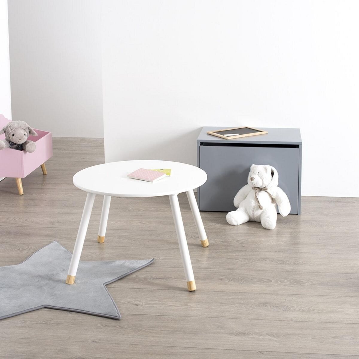 ATMOSPHERA Table enfant en bois D60cm SWEET