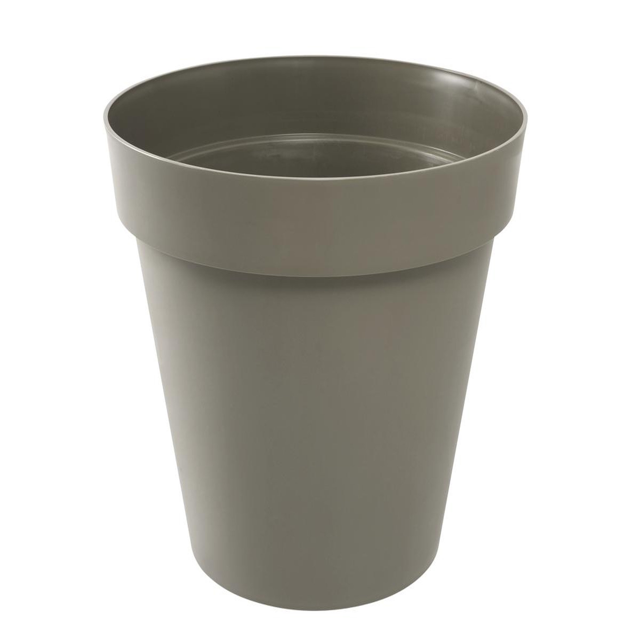Voir la diapositive 2 : Eda Pot de fleur rond toscane ø 40 x h.32 cm - taupe - eda