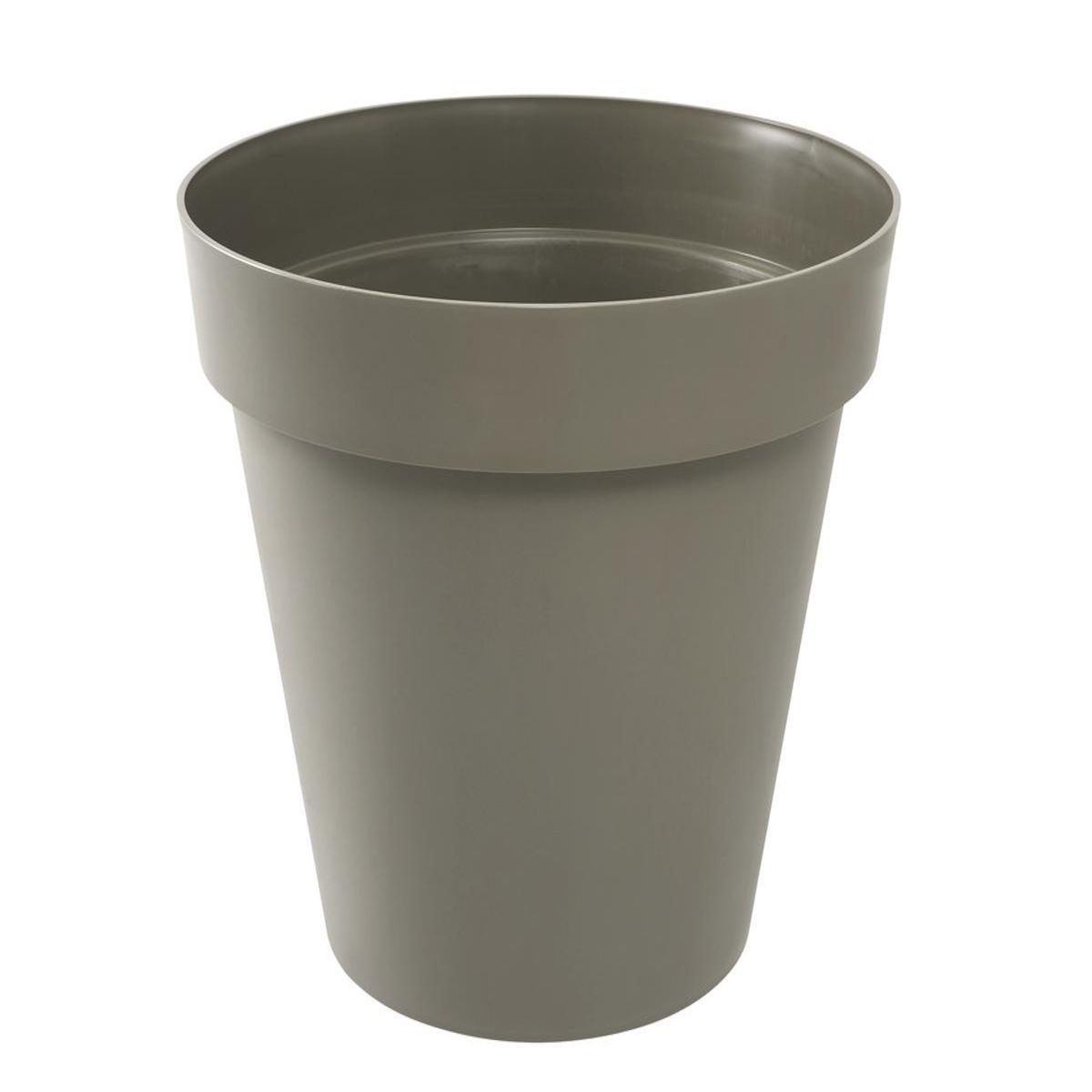 Eda Pot de fleur rond Toscane Ø 40 x H.32 cm - Taupe - Eda