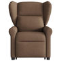 Voir la diapositive 4 : VIDAXL Fauteuil inclinable de massage electrique Marron Tissu