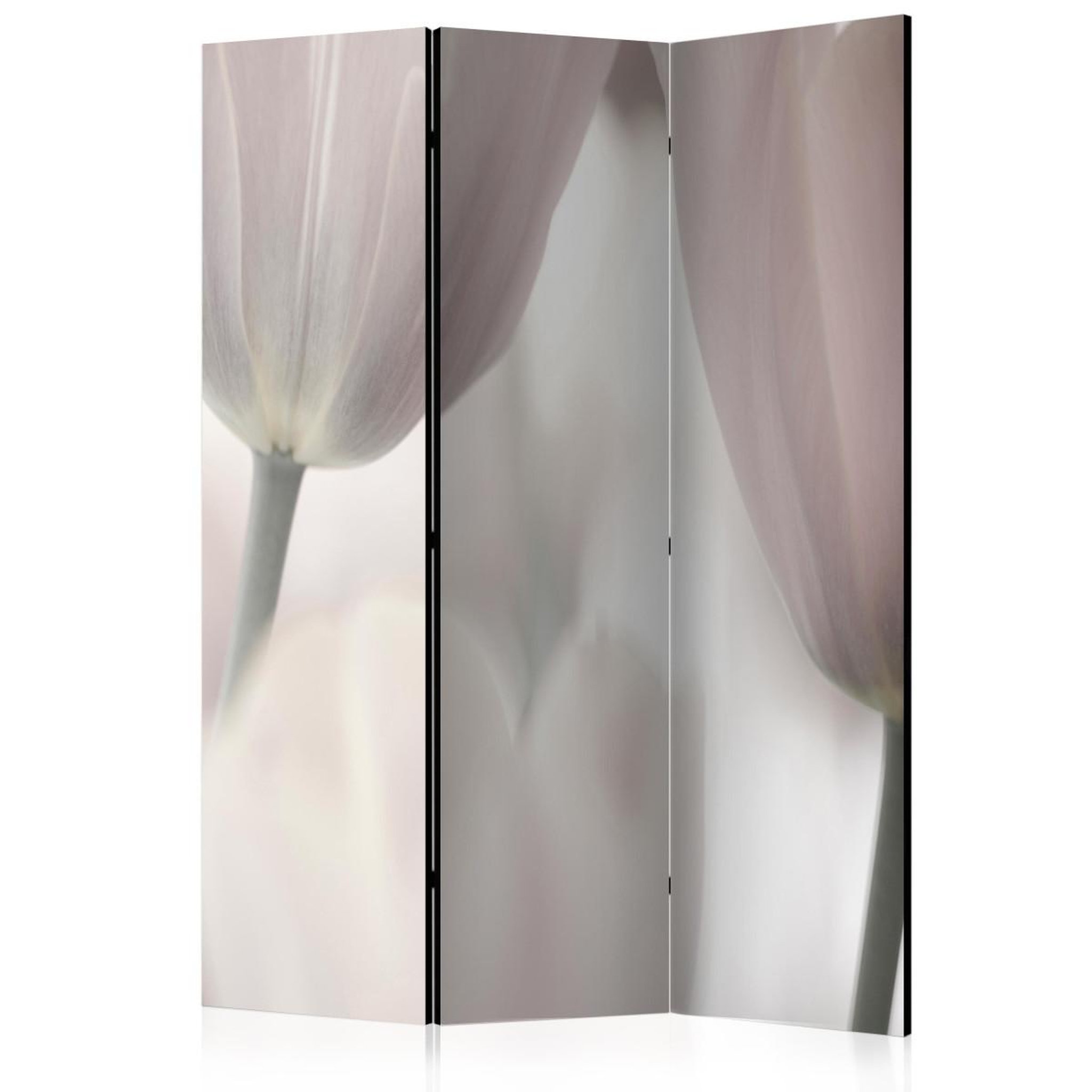 Paris Prix Paravent 3 volets  tulips fine art black & white  135x172cm