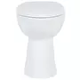 VIDAXL Toilette haute sans bord fermeture douce 7 cm Ceramique Blanc