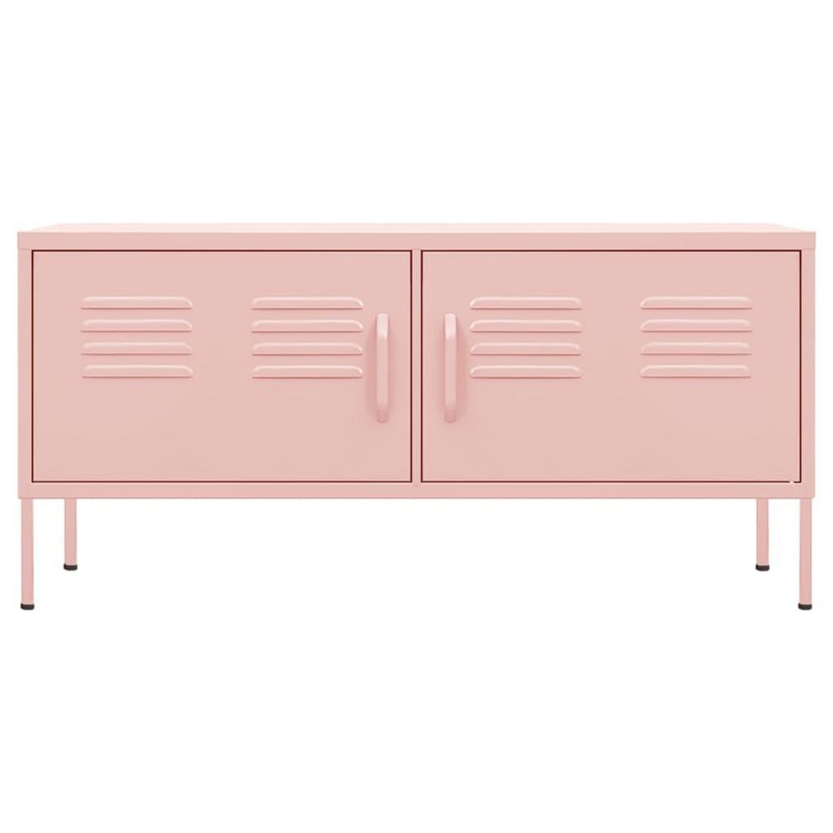 VIDAXL Meuble TV Rose 105x35x50 cm Acier