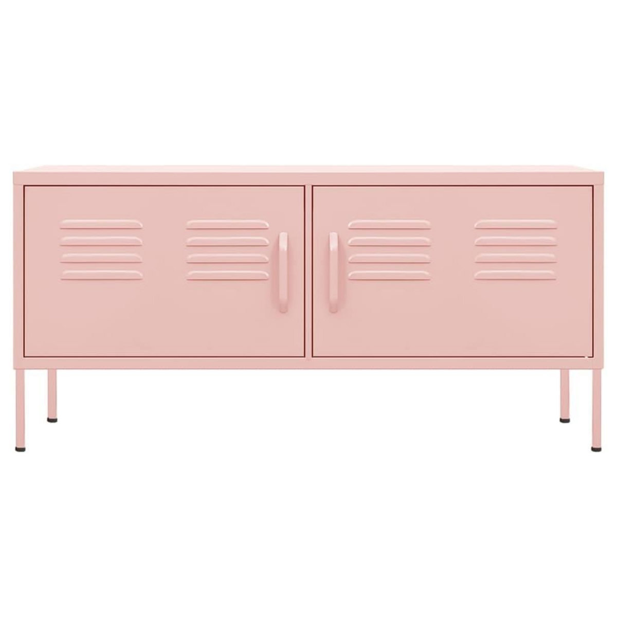 VIDAXL Meuble TV Rose 105x35x50 cm Acier