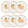 Voir la diapositive 3 : SECRET DE GOURMET Lot de 6 Assiettes à Dessert  Orange  19cm Multicolore
