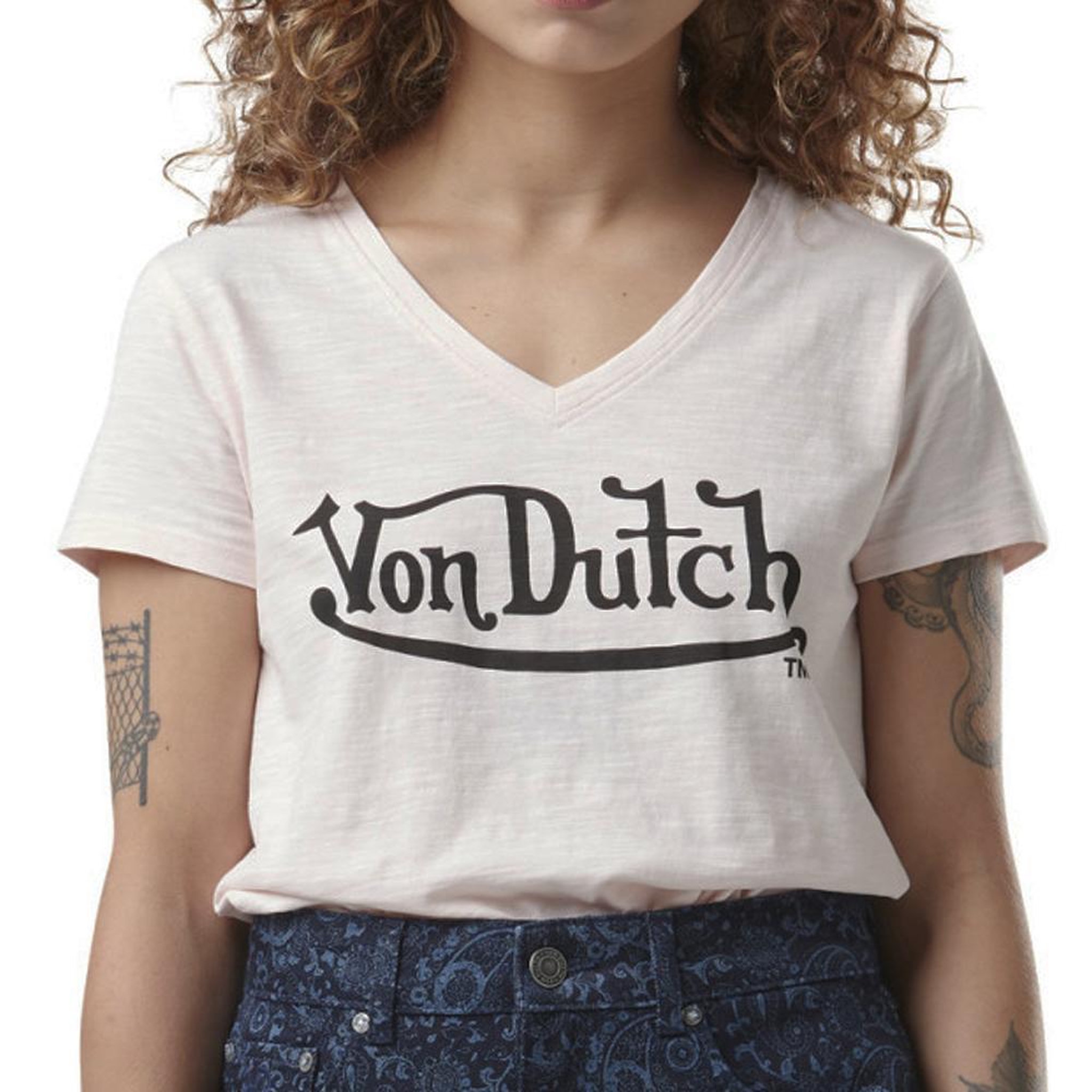 Voir la diapositive 1 : VON DUTCH T shirt  Femme Von Dutch Slub