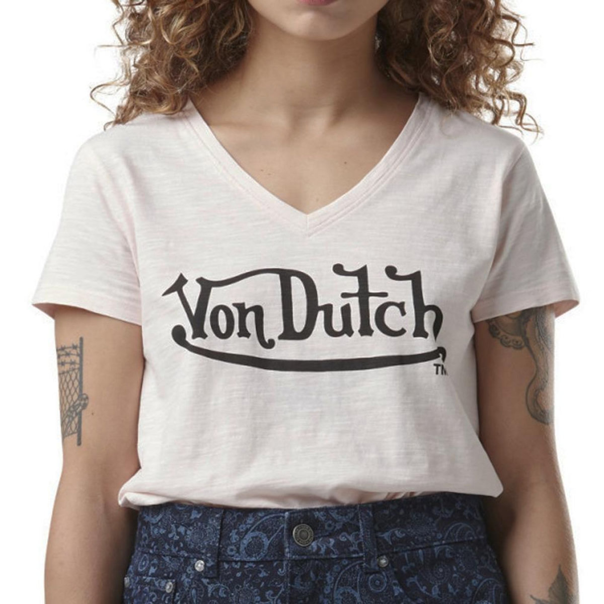 VON DUTCH T shirt  Femme Von Dutch Slub