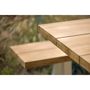 Voir la diapositive 4 : JARDILINE Table de jardin - 6/10 places - Aluminium/Bois - Blanc - SEYCHELLES