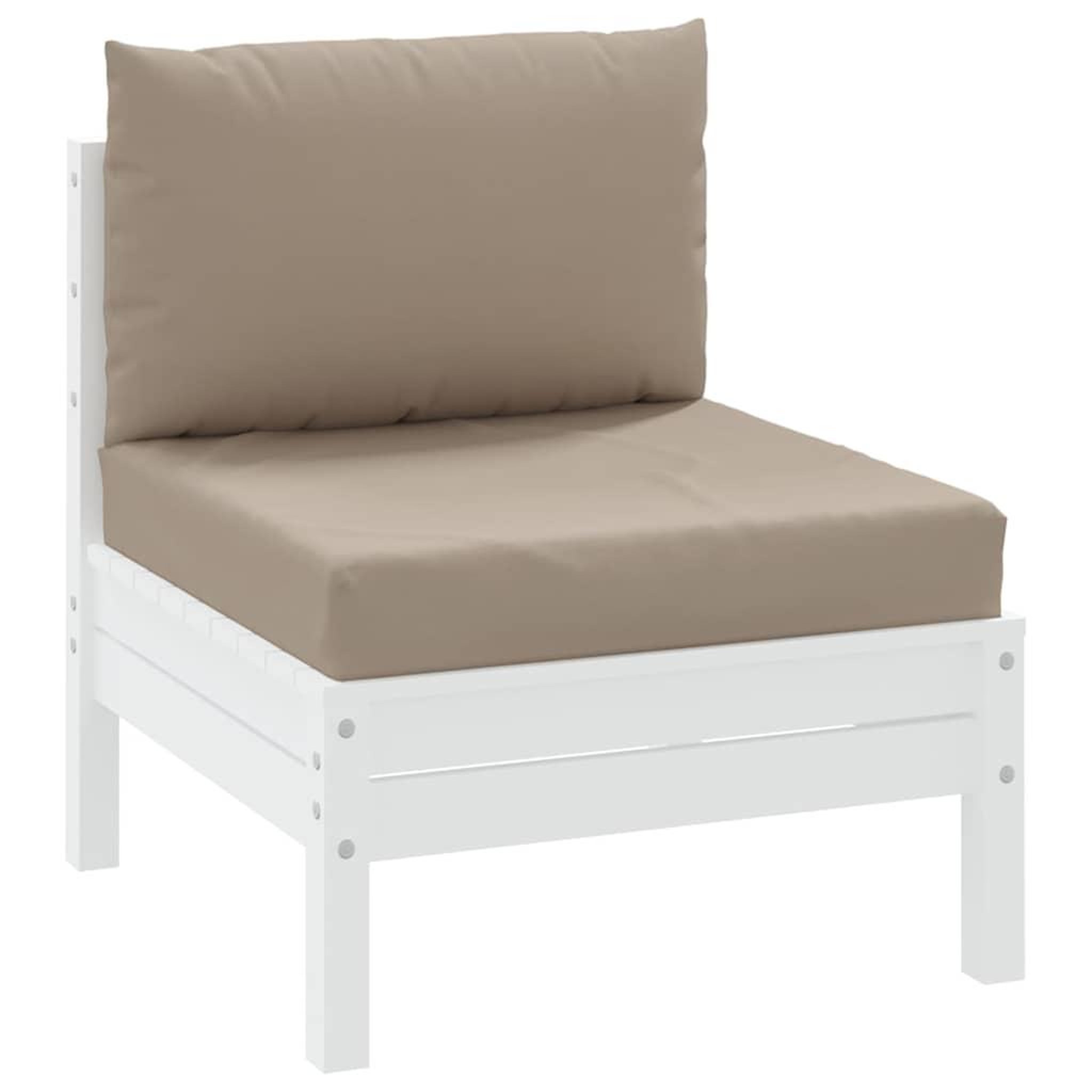 Voir la diapositive 3 : VIDAXL Coussins de palette lot de 2 taupe tissu oxford