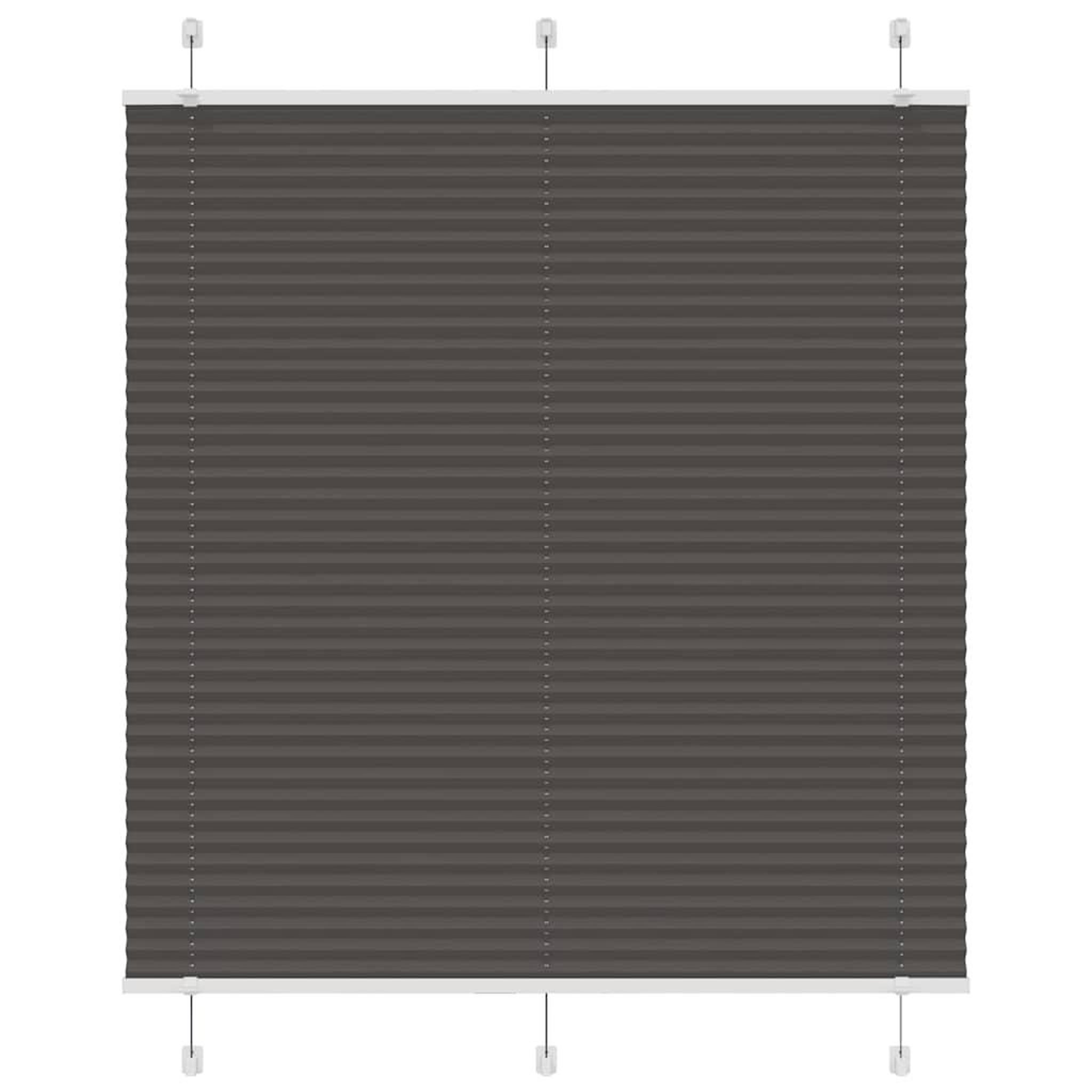 VIDAXL Store plisse noir 120x100 cm largeur du tissu 119,4cm polyester