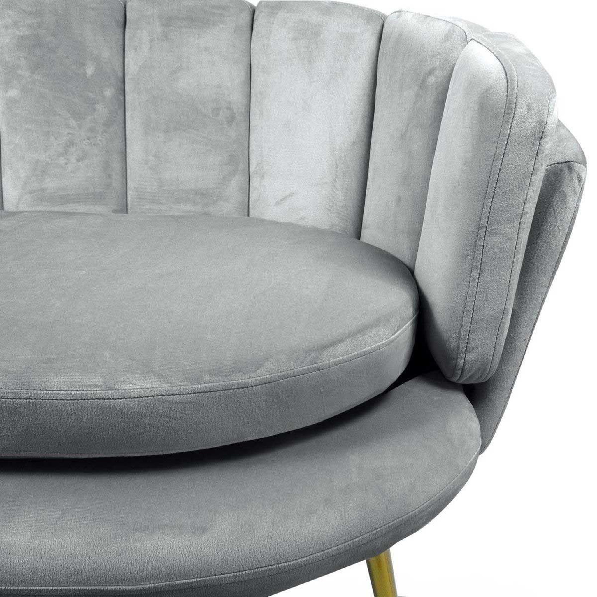 Voir la diapositive 5 : Paris Prix Canapé 2 places en velours  dabren  138cm argent