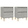 Voir la diapositive 2 : VIDAXL Tables de chevet 2 pcs Gris beton 40x35x50 cm