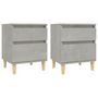 Voir la diapositive 2 : VIDAXL Tables de chevet 2 pcs Gris beton 40x35x50 cm