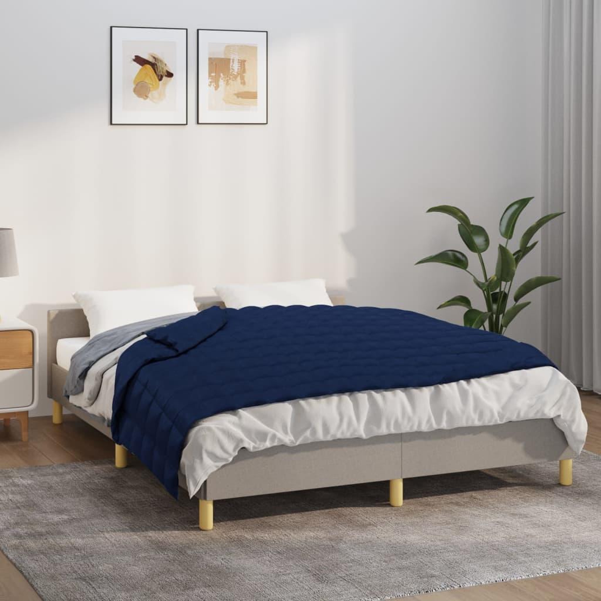 VIDAXL Couverture lestee Bleu 138x200 cm 6 kg Tissu