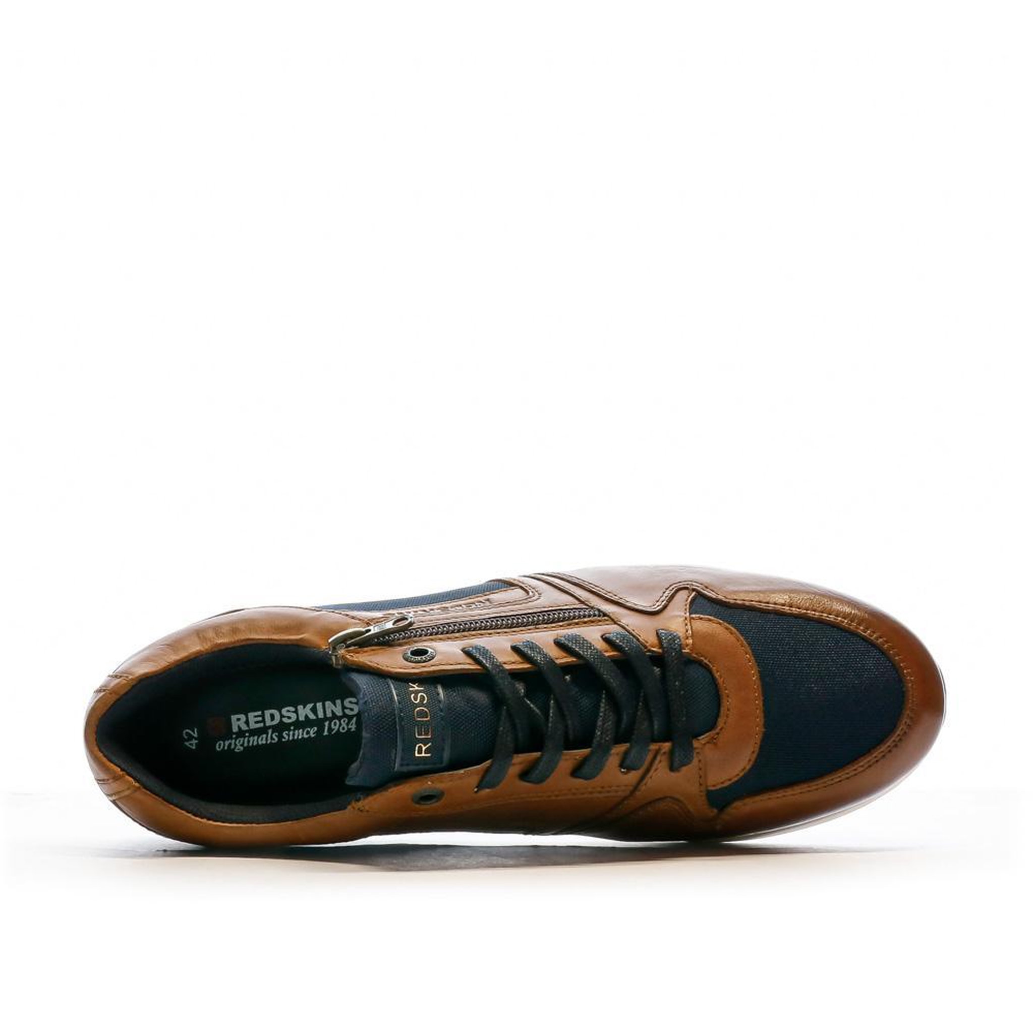 Voir la diapositive 4 : REDSKINS Baskets Marron/Marine Homme Redskins Lucide
