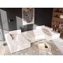 Voir la diapositive 3 : BEST MOBILIER Bastian - canapé panoramique en u 7 places convertible avec coffre en velours texturé