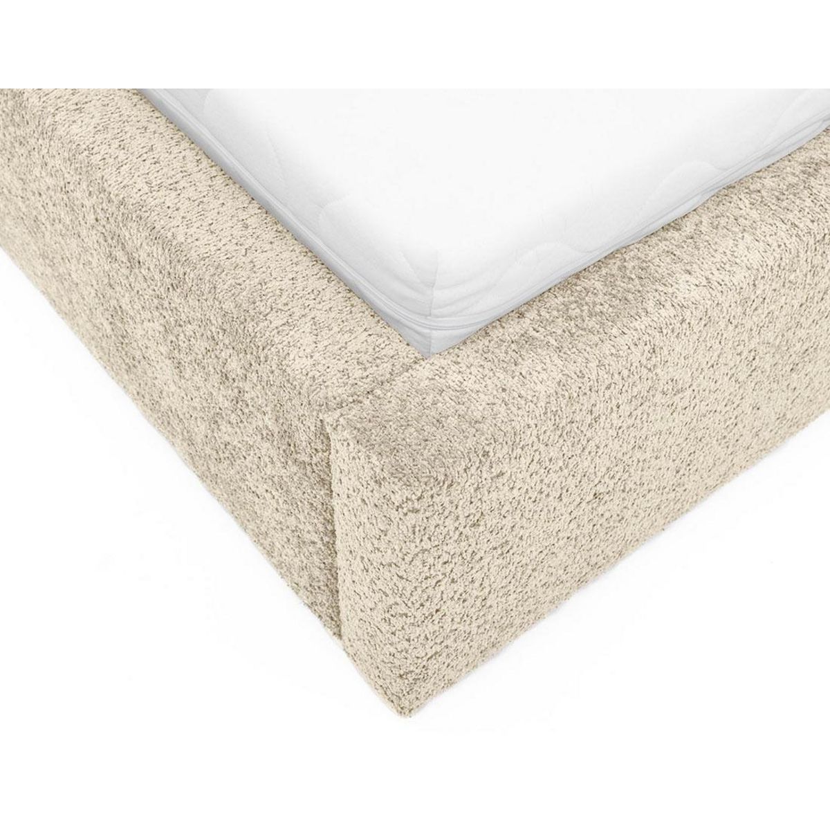 BEST MOBILIER Orane - lit coffre - 180x200 cm - en tissu bouclette