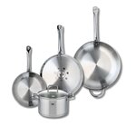 ELO Ensemble de 3 Poêles de cuisson 24, 28 et 32 cm et 1 faitout 20 cm Elo Profi Citrin