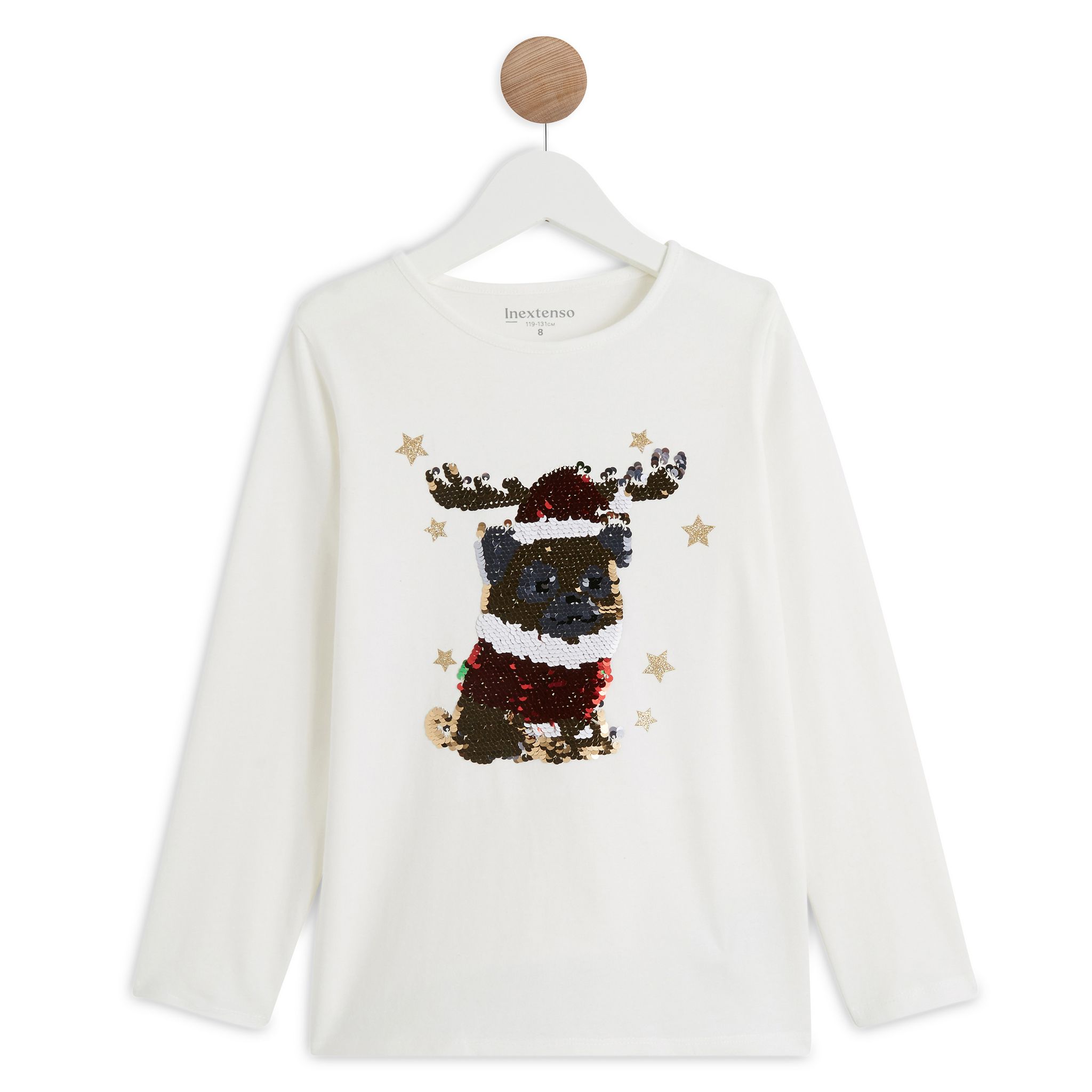 T-shirt Manches Longues Dsquared2 Fille - Motif Carreaux Blanc, Taille 134, Très Bon état